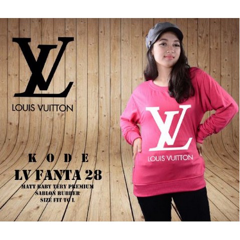Jaket LV-Fanta 28 Logo Putih Sweater Pria Wanita Grosir Murah