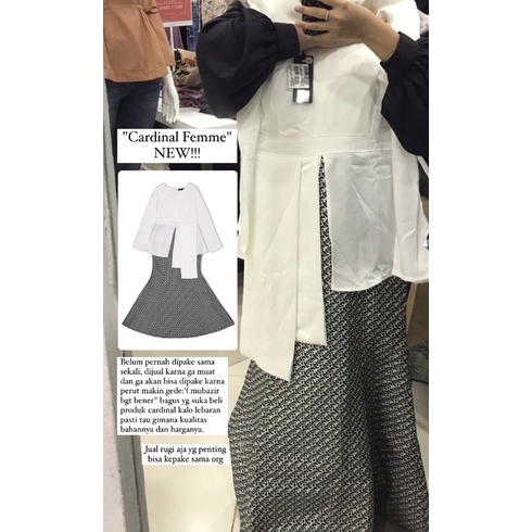 CARDINAL FEMME GAMIS PUTIH LEBARAN NEW