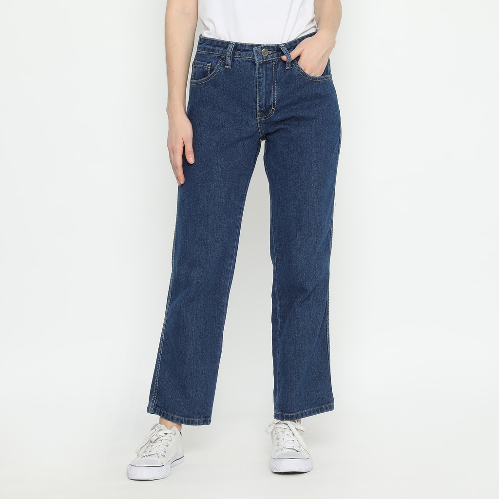 Esrocte Celana Loose Baggy High Waist Jeans Wanita P16 Esrocte Celana Loose Baggy High Waist Jeans Wanita P16