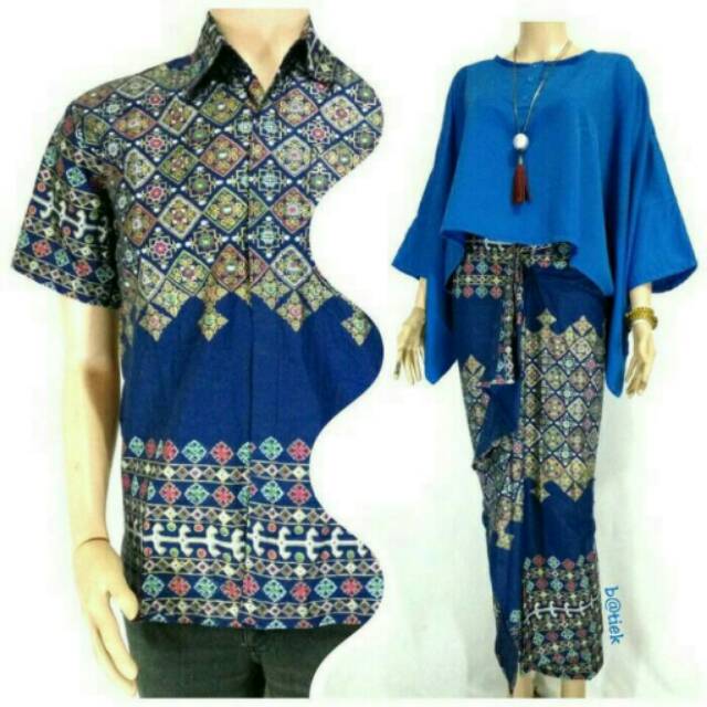 Baju batik couple sarimbit salsabila seragam pesta/hijab