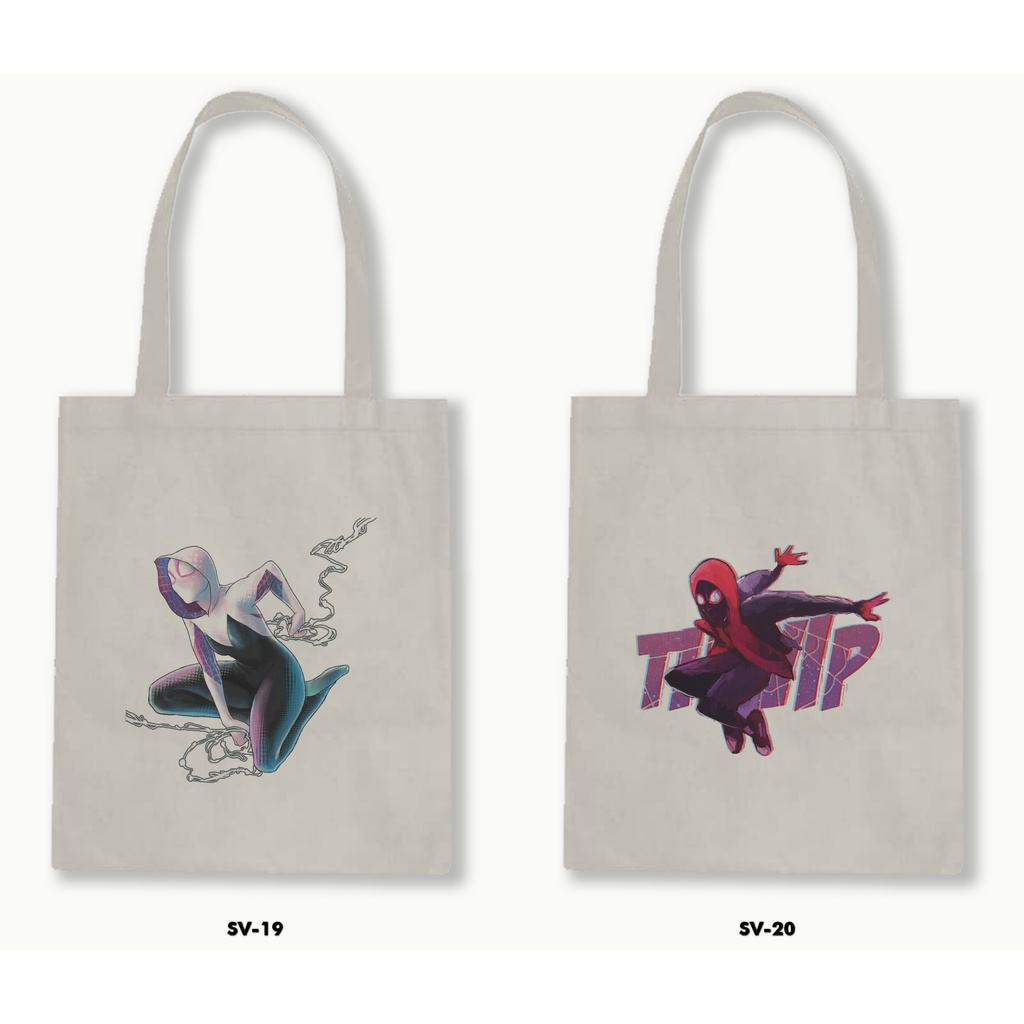 TOTE BAG BLACU - Spider Man Into the Spider Verse 01