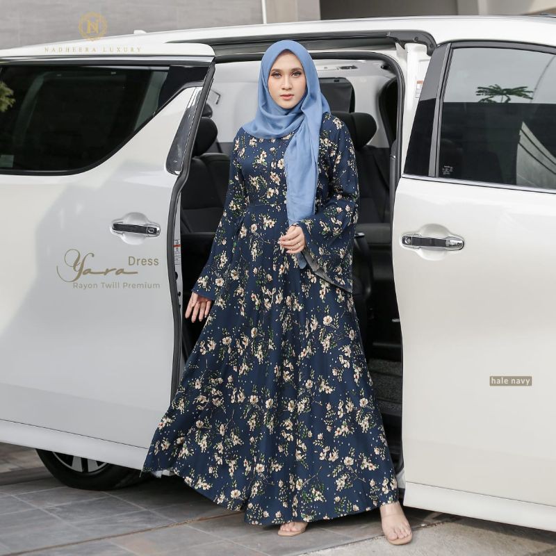 YARA DRESS BY NADHEERA LUXURY FREE HIJAB VOAL SQUARE