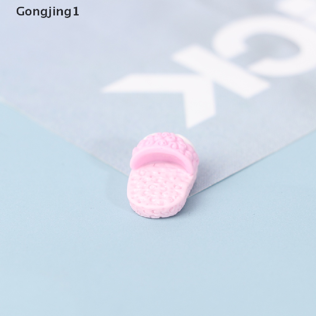 Gongjing1 5 Pasang Mainan Miniatur Sandal Selop Skala 1: 12 Untuk Rumah Boneka