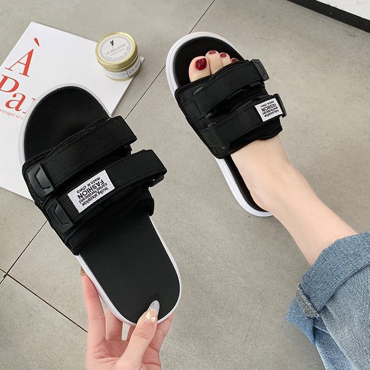 FD Sandal Slip On Casual Korea Sendal Flat Cewe Cowo Import Murah Terbaru DI-065