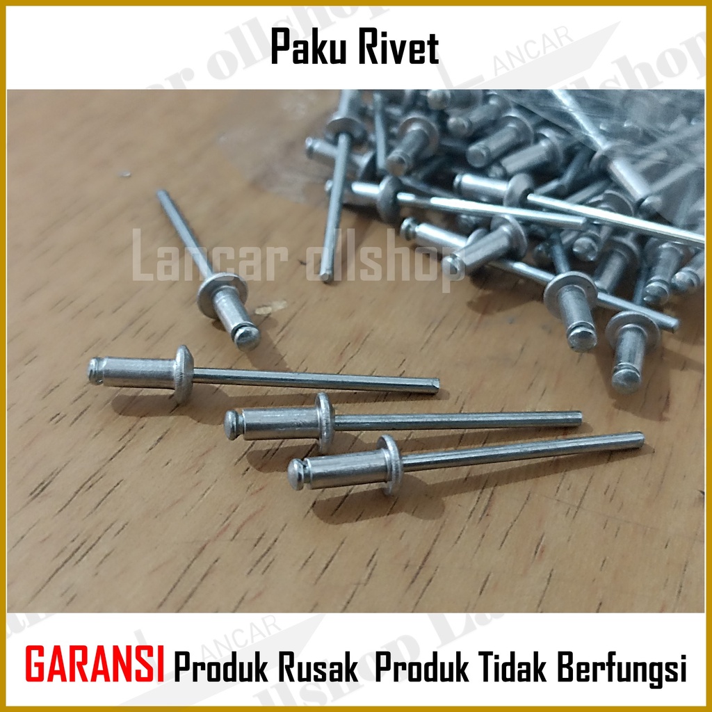 Paku Rivet Ripet Drill Hole Rifet Rivetti 3.3 - 3.4 MM 423 435 440 Knalpot Ecer 100 Pcs Murah