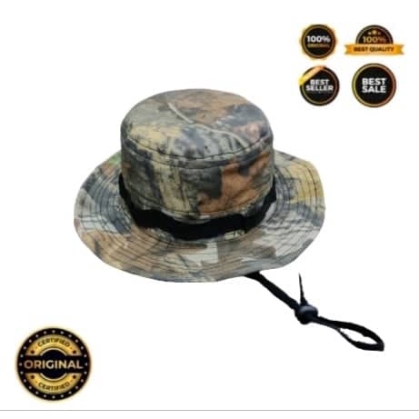 Topi Rimba hunting/berburu Army | Topi Jungle Hat camouflage | Topi Gunung Outdoor | Topi Bucket | T