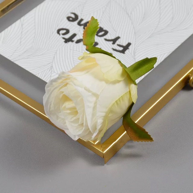 BUNGA ARTIFICIAL PREMIUM VINTAGE ROSE ECER PER PCS TANPA TANGKAI BUNGA HIAS DEKORASI BUKET TANAMAN ARTIFICIAL-Autumn White