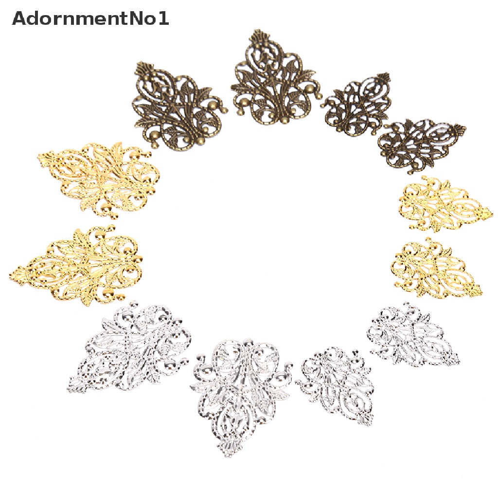 (AdornmentNo1) 20pcs / Set Hiasan Aneka Desain Hollow Untuk Perhiasan / Kerajinan DIY