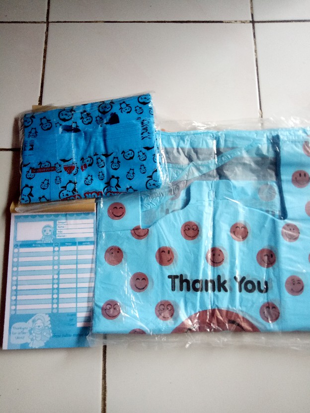 Kantong Kresek Smile/kresek Thankyou /kresek Olshop Terima Kasih Lipatan Ukuran 28