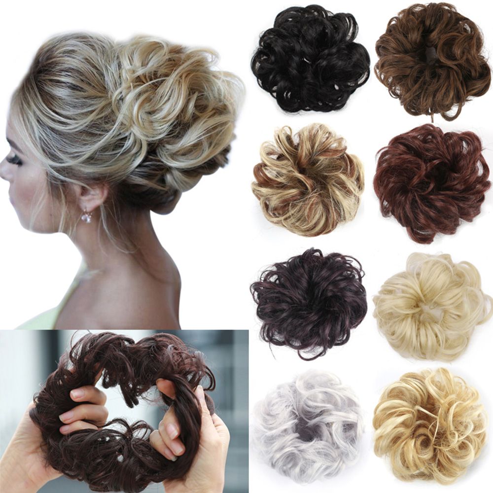 MXBEAUTY Winding Wig Donut Bun Hair Circle Headwear Accessories Hair Bands Silky Holder Rubber Soft Elastic Bun