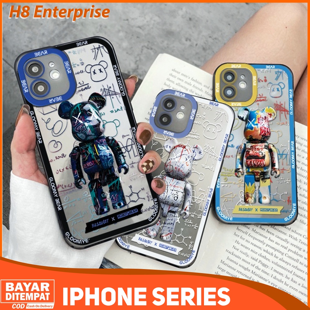 Case iPhone 7 Plus 8 Plus X Xs XR 11 11 Pro Casing Kaws Gloomy Bear X Robot Silicon Transparant Premium