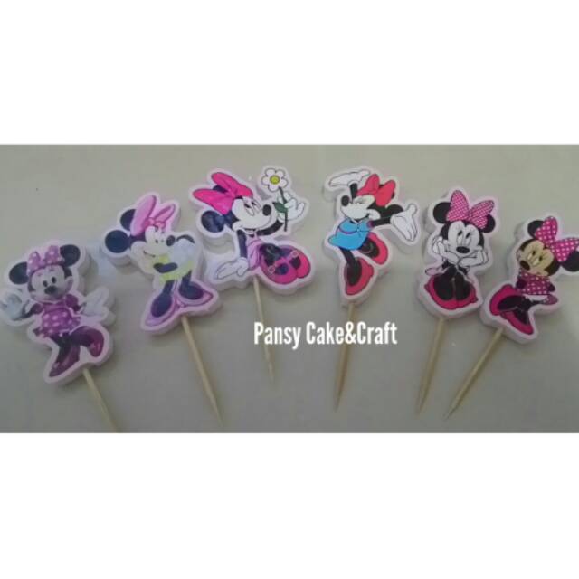 Cupcake topper Minnie Mouse