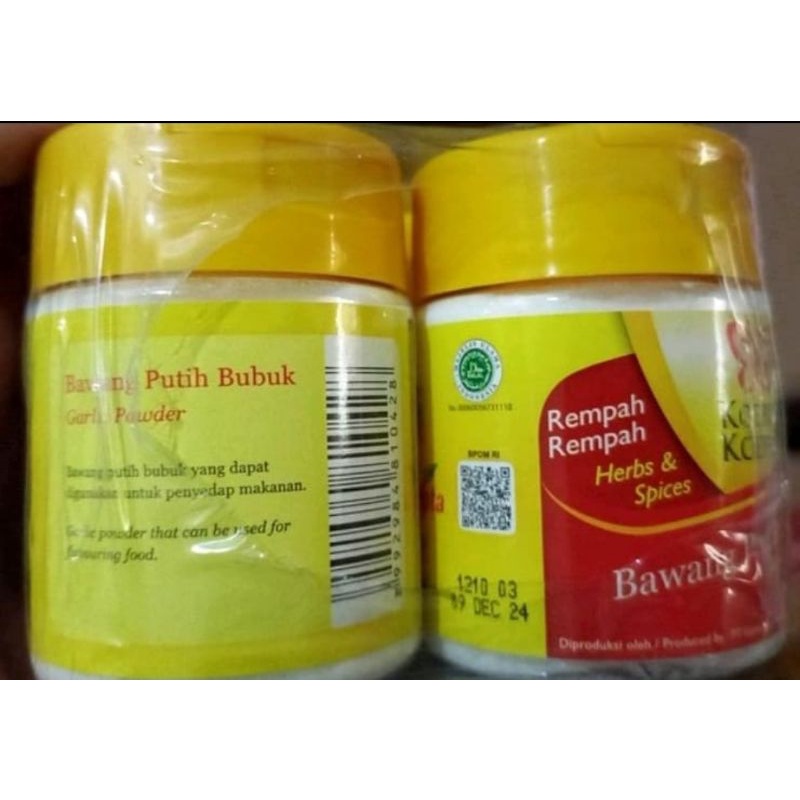 bubuk bawang putih garlic powder bubuk kunyit bubuk ketumbar bubuk kayu manis koepoe koepoe 64gr