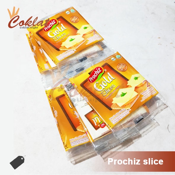 

Prochiz gold slice / keju slice isi 2 keping dalam 1 bungkus kemasan ekonomis 26 gram keju lembaran cheese