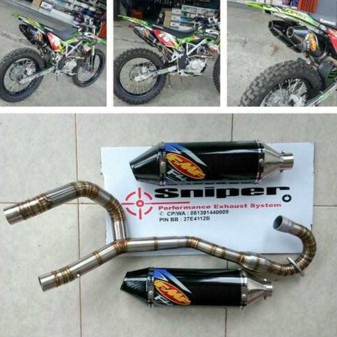DISKON Knalpot klx,dtracker full system stainless double DISKON