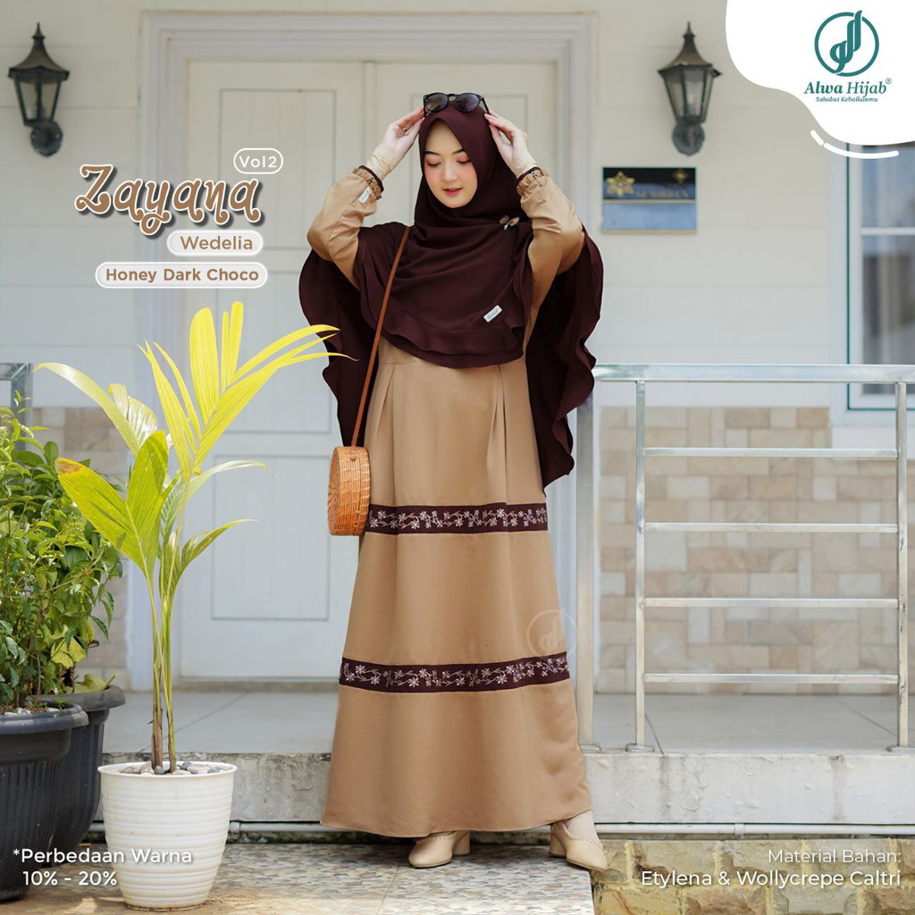 GAMIS SET  ZAYANA VOL 2 SET ORIGINAL BY ALWA HIJAB SYARI | Baju Zayana By Alwa hijab |  Adzkia Home