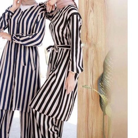 ♕ JUMBO LD 120 -125 XXXL  ONE SET TUNIK/ ONE SET RAYON WANITA BUSUI/ TUNIK RAYON/SETCEL/SETELAN ➽