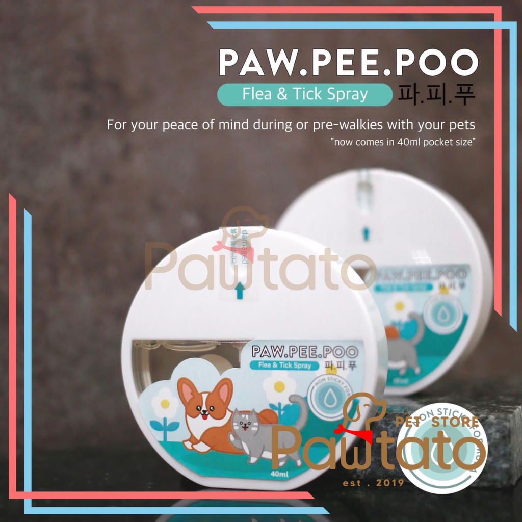 Obat Anti Kutu Anjing Paw Pee Poo Flea Tick Spray Puppy Dog Cat Natural