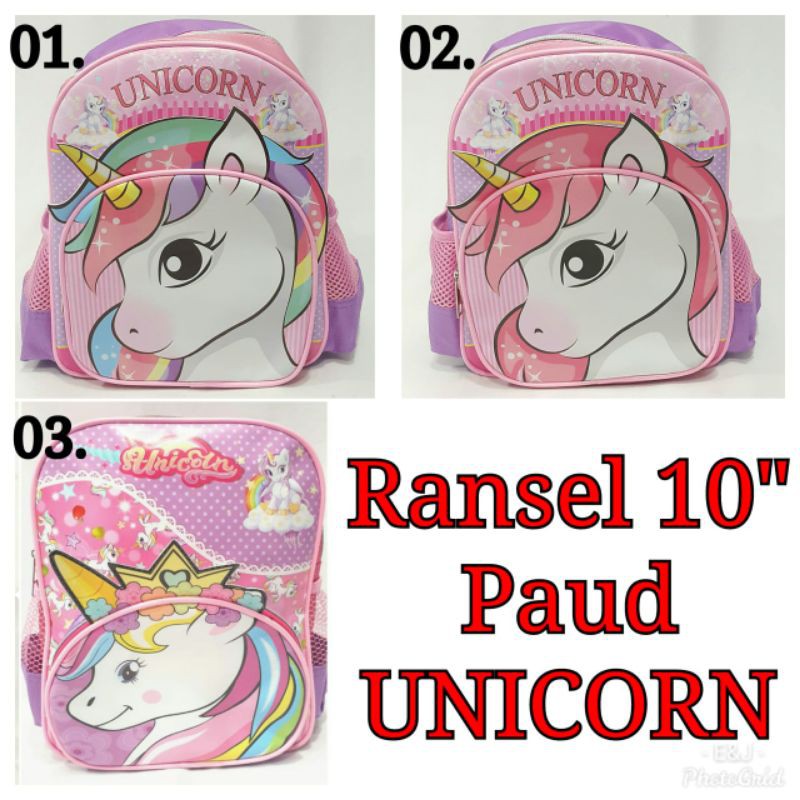 JOYELSY - Tas Ransel Anak Paud 10&quot; Unicorn NJ37