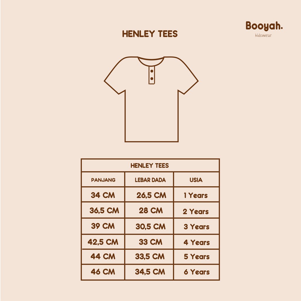 Booyah Baby &amp; Kids Kaos Anak - Henley Tee (1-6Tahun) Kaos Casual Anak Arevyonlineshop