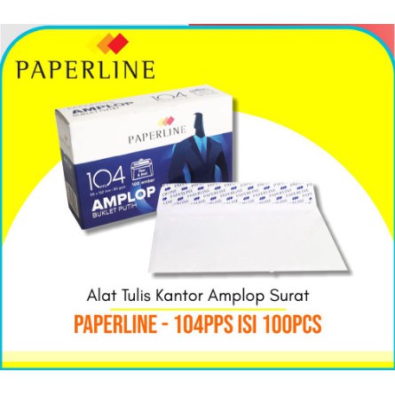 

Amplop Paperline 104 Amplop Putih Polos Dengan Seal Pengaman isi 100 Lembar