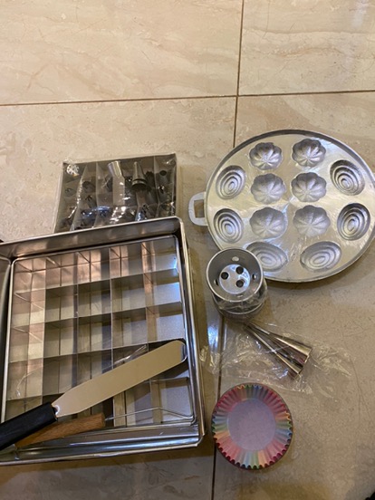 Loyang Brownies Sekat (kotak Persegi Panjang Sekat Loyang Bolu Kukus Panggang Loyang Kue Bolu