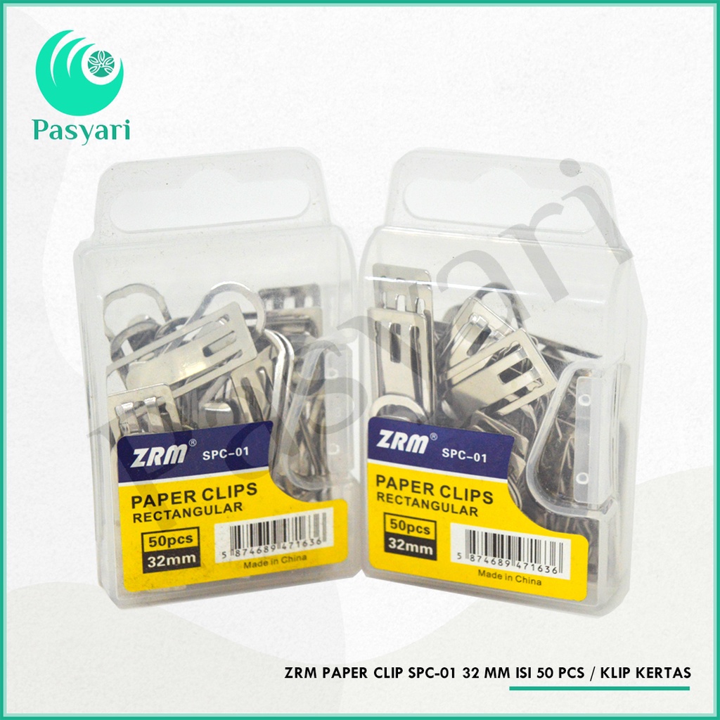 

Zrm Paper Clip Spc-01 32 Mm Isi 50 Pcs / Klip Kertas