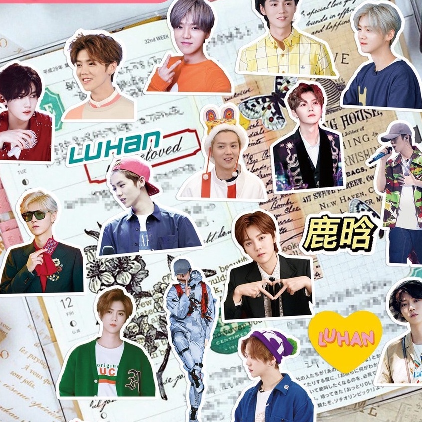 Luzhua Stiker Motif EXO Merchandise Boy Untuk Dekorasi Buku Diary diy