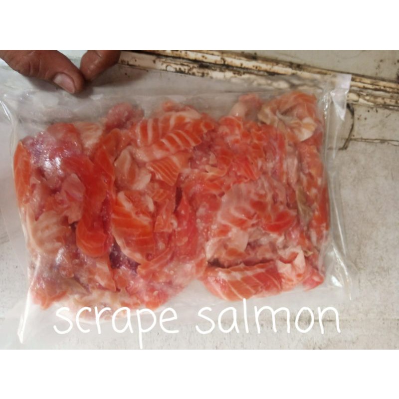 

scrape salmon