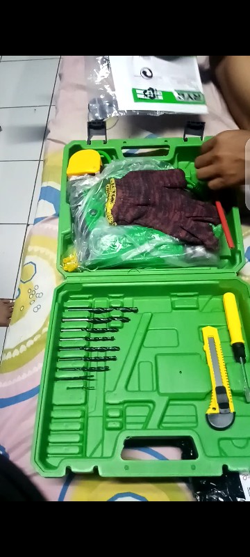 Ryu Rdr10-3reb Mesin Bor Besi 10 Mm Set 22 Pcs Variabel Speed Koper