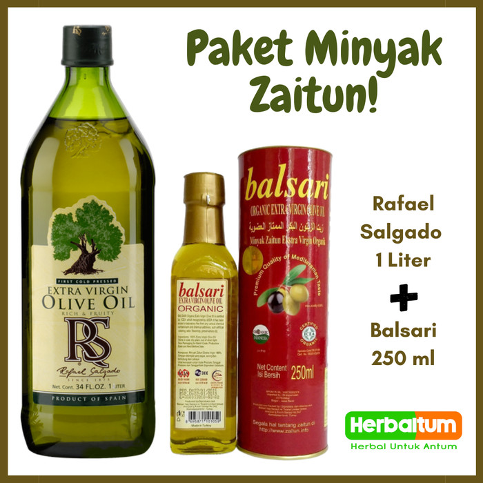 Minyak Zaitun Asli spanyol dan Turki - Balsari 250 ml + Salgado 1 L