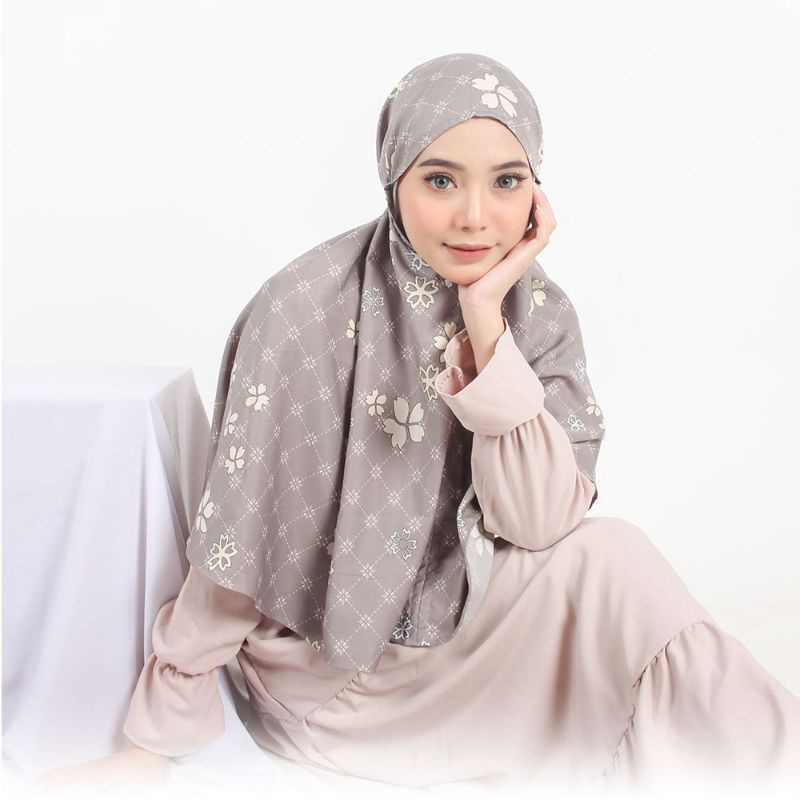 Bergo Motif Bahan Maxmara import/Bergo Silk /Balqis bergo