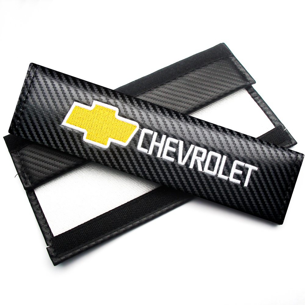 2pcs Cover Sabuk Pengaman Bahan Serat Karbon Untuk Chevrolet Captiva Cruze Spark Onix S10 Prisma Sonic