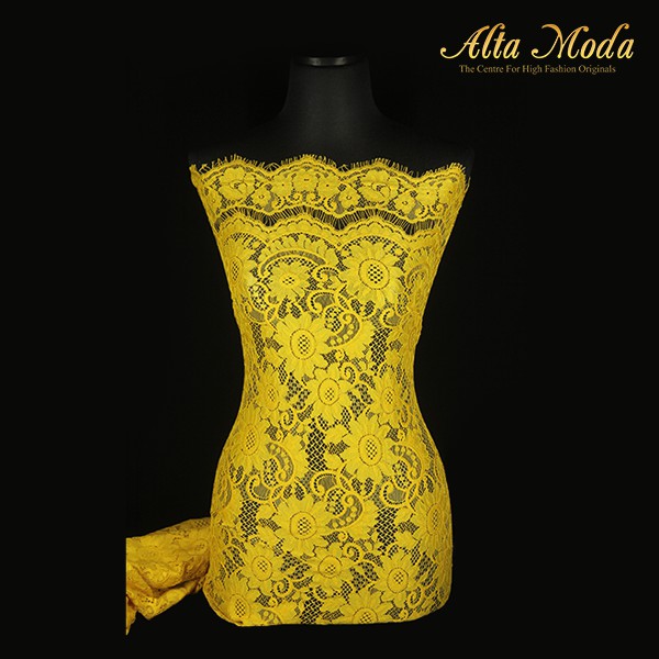 

Alta Moda Brokat Semi Perancis Motif Sunflower Parsley Kuning (2.5M)