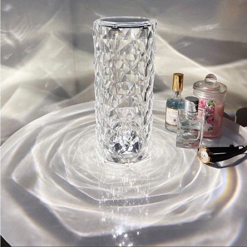 kristal lamp / crystal lamp / lampu hias / rose lamp