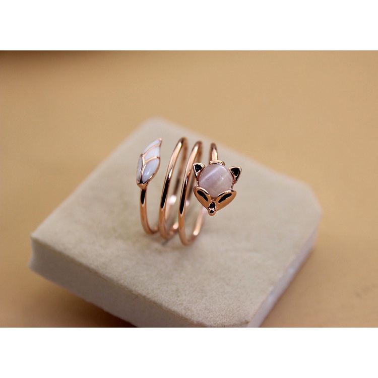 Cincin Sterling Silver 925 Model Rubah Kecil Untuk Wanita Jza097