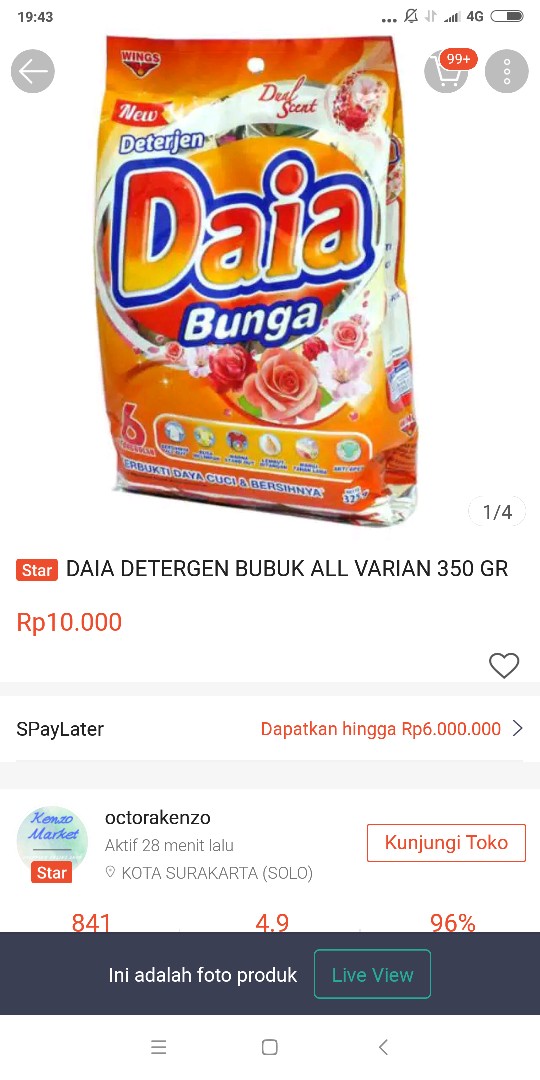 Daia Detergen Bubuk All Varian 290 Gr
