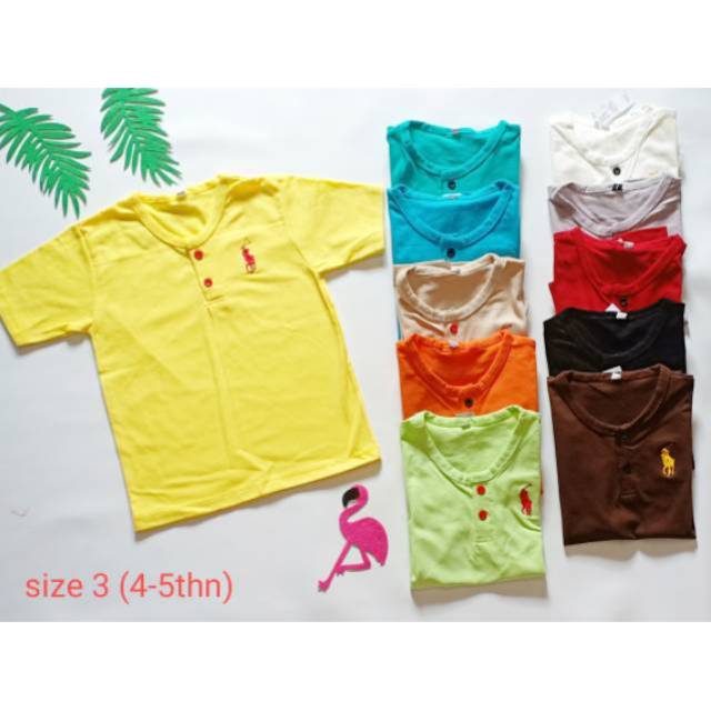  Kaos polo kancing anak  Shopee Indonesia