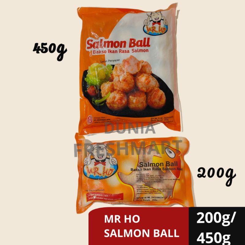 

Mr ho salmon ball 200gram/450 gram MR. HO BAKSO IKAN SALMON BASO SALMON BASO IKAN MR HO