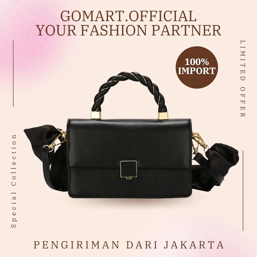 Tas Selempang Wanita Terbaru Model 2 Tali Bahan Kulit PU Premium - Tas Fashion Korea - Tas Wanita Import Korean Style Kekinian - Tas Pesta Wanita Import Elegan - Tas Selempang Wanita Import Terbaru Kekinian - Tas Tiktok Viral - SL72