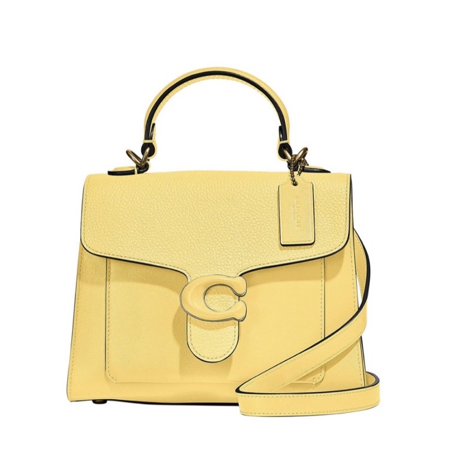 Coach Tabby Top Handle 20 In Pebble Leather (0773) - Retro Yellow