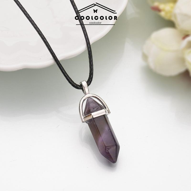 COD❤️Kalung Obsidian Liontin Bintang Berujung Enam Sweater Rantai Hantu Klavikula Rantai Pria dan Wanita Batu Alam Konstelasi Hip Hop Impor Fashion Korea