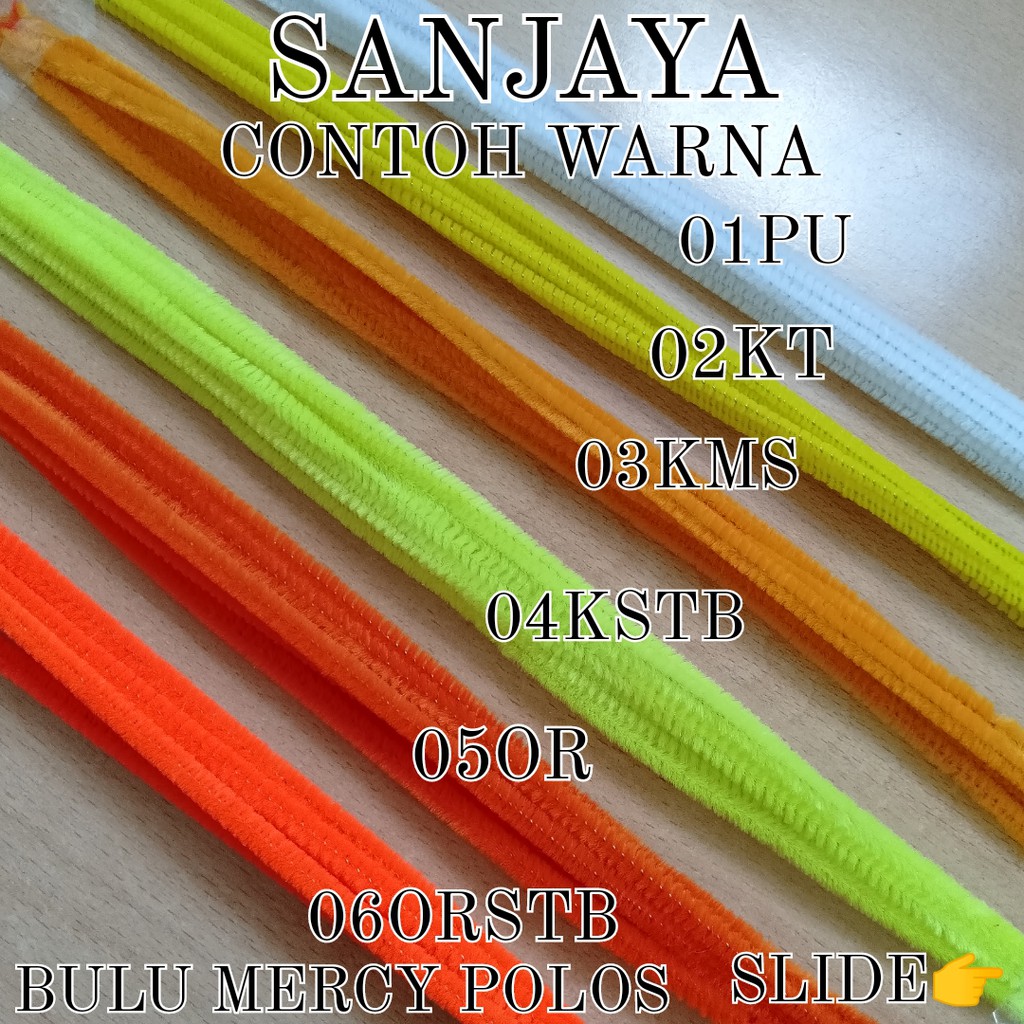 KAWAT BULU / KAWAT BULU MERCY POLOS / PIPE CLEANER / KAWAT KERAJINAN TANGAN WARNA WARNI / MISC BULU MERCY POLOS 3MM