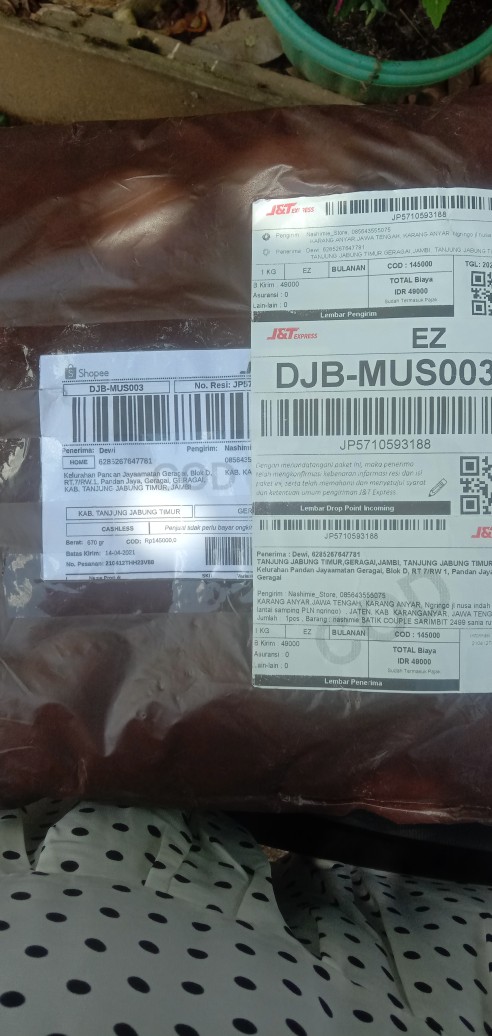 Nashimie Batik Couple Sarimbit 2499 Sania Ruffle Kebaya Modern Batik Modern Kekinian Motif Manggar