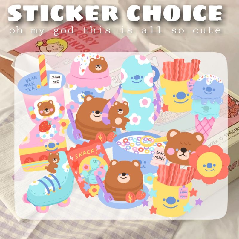 

[stiker aesthetic/stiker lucu'`] cocok untuk journaling