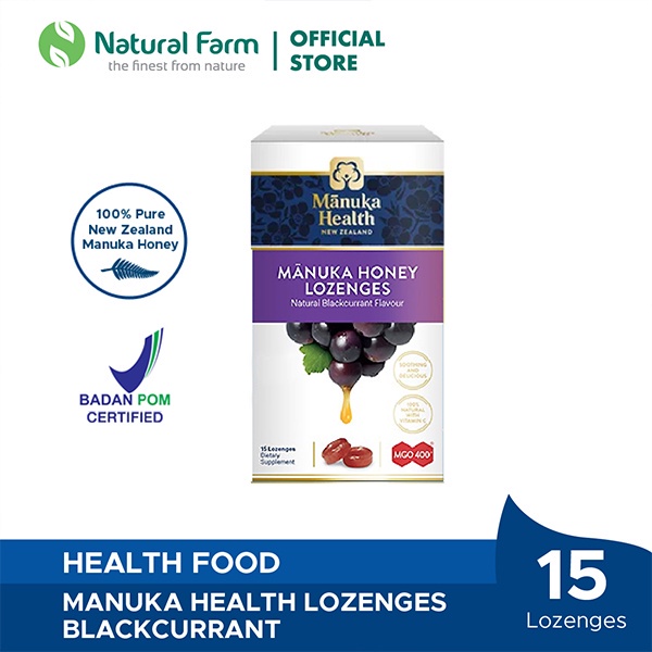 

Manuka Health MGO 400+ With Blackcurrant Lozenges