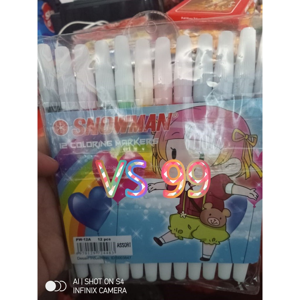 

spidol 12 warna snowman
