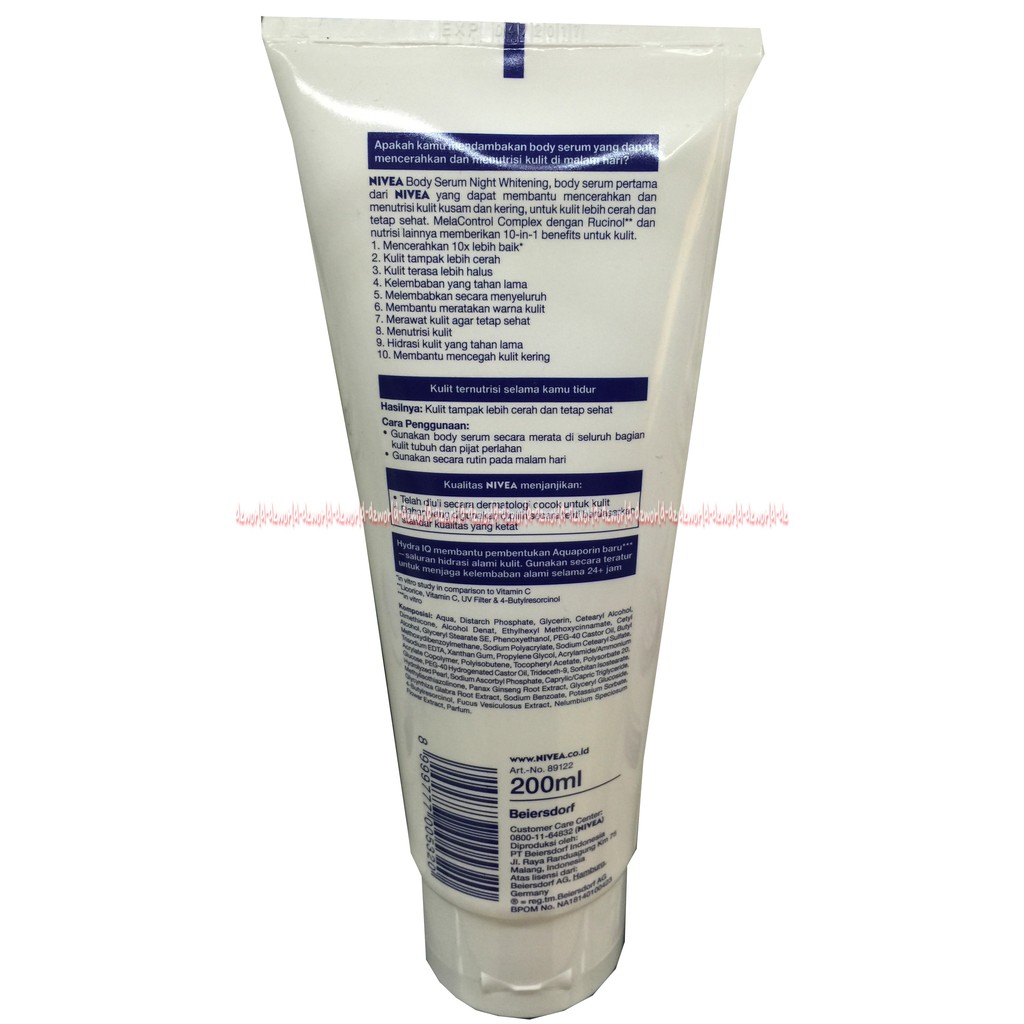 Nivea Body Serum 180ml Night Whitening Nivea Handbody Night Hand Body