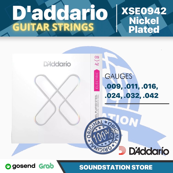 D'ADDARIO XSE0942 Electric Guitar Strings XS NPS SUP LITE | 09-42 Senar Gitar Elektrik Asli Original