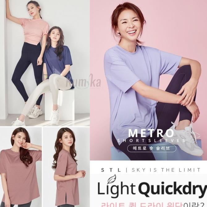 PROMO STL Metro Korean Top Brand Short Sleeve Women Sport Shirt MURAH